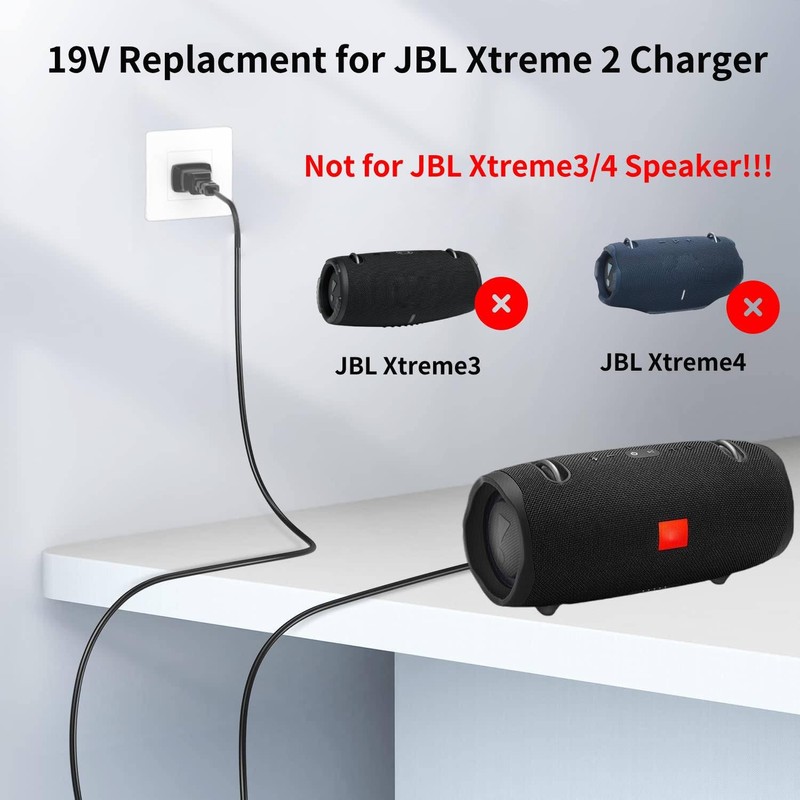 Replacment for JBL Extreme 2 Charger 19V AC DC Power