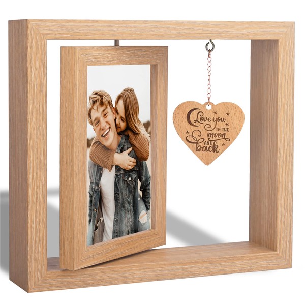 Romantic Couples Picture Frames Anniversary Birthday Gifts for Her Girlfriend Graduation Gifts for Him Boyfriend, Wedding Gifts for Couples Wife Husband, I Love You to The Moon & Back