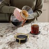 Spectrum Absorbent Coasters with Holder Set of 6 Gold Modern