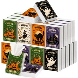 50 Pack Cute Halloween Pocket Tissues Travel Size 3 Ply