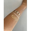 5 Sheets Temporary Gold and Silver Tattoos Feather Tattoo Bracelet