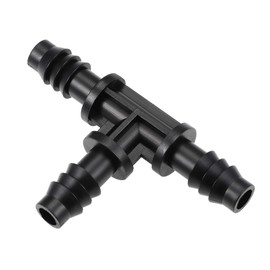 sourcing map Barb Drip Tee Pipe Connector 8mm Inner Diameter Hose Fitting for Garden Agricultural Irrigation System, Plastic 5pcs