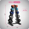 HolaHatha Neoprene Dumbbell Weights Set & Rack for Home Workout,