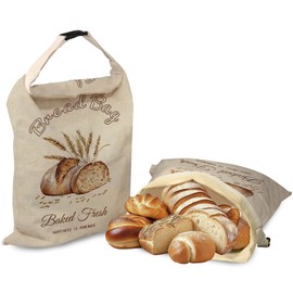 Beeswax Bread Bags for Sourdough, 2 Pack Reusable Bread Bag for Storage XL 17x13 Inchand, Large Linen Bags for Homemade Sourdough - Keep Fresh, Freezer Safe