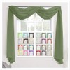Megachest TAILORED VOILE WINDOW SCARF PELMET (moss, 56"X197"X1 Panel)