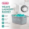 Sterilite 6-Pack Weave Laundry Basket, Rectangle Plastic Clothes Hamper w/
