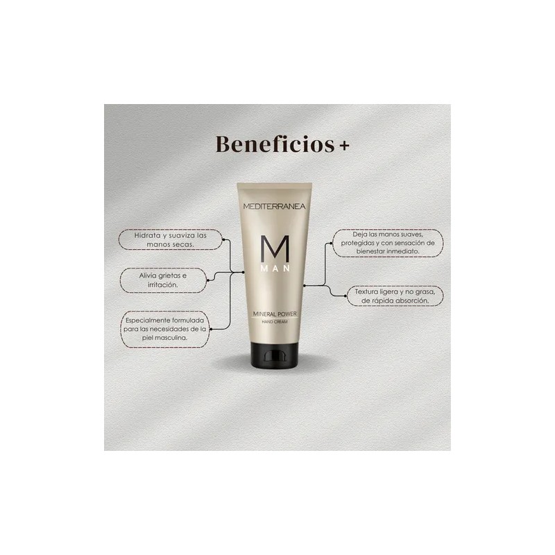 Crema de manos para hombre 100 ml | hidratación y