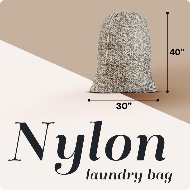 Handy Laundry Nylon Bag - Locking Drawstring Closure, Machine Washable,