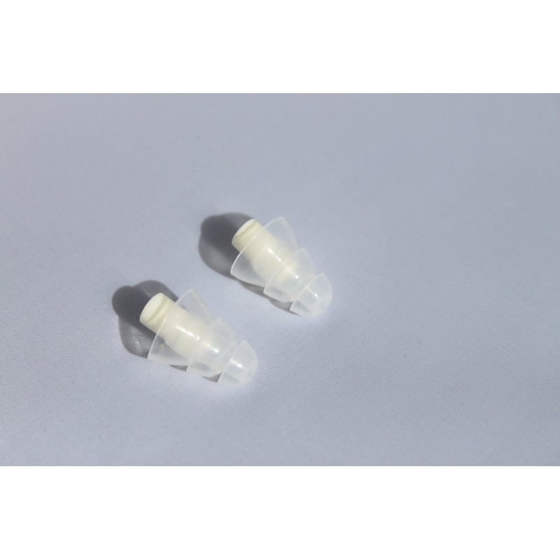 SpentShells® Filtered Ear Plugs White/Clear Ear Plugs Reusable Soft Silicone