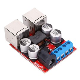 Hyuduo DC-DC Converter, Voltage Down-Down Power Supply Buck Module 8-35V to 5.2V Adjustable Power Supply Downward Module, 8A 4 USB Output Car Charger Controller