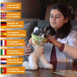 Science4You First Veterinary Kit for Kids Age +4 – Game with14 Educational Science Activities for Kids: Includes Vet Costume + Stethoscope Toy, Role Play Doctors Gift for Boys and Girls age 4+