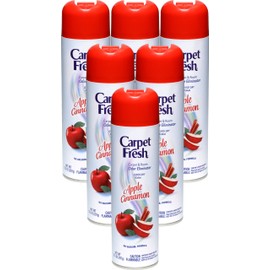 Carpet Fresh 280174 No-Vacuum Aerosol Foam Carpet Odor Eliminator, 10.5 oz. Apple Cinnamon Fragrance (Pack of 6)