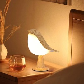 RUIOMII Bird Lamp,Adult Night Light with 3 Color Temperature and Reading Lamps for Bedside Table,Night Light for Kids Cute Lamp Simple Lamp Touch Lamp for Bedrooms Bedside Table,Office