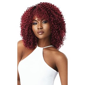 Outre Purple Pack 3Pcs Long Series Curly Wavy Style Human Hair Blend Weaves - JERRY CURL LONG (DR2/27613)