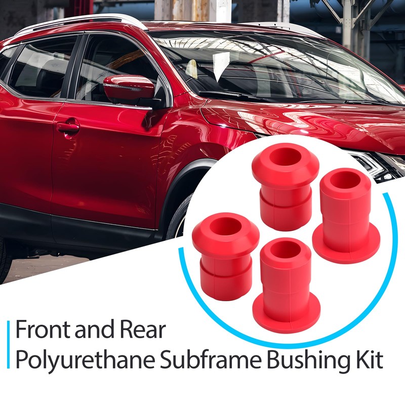 Front and Rear Polyurethane Subframe Bushing Kit Compatible with Nissan