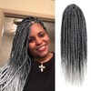 Grey Crochet Hair for Black Women 14 Inch Short Goddess