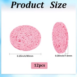 GORGECRAFT 12 Stück Wiederverwendbare Schwammpads Zum Make Up Entfernen Gesichtsreinigungsschwamm Flach Rund Gesichtswaschschwämme Blassviolett Rot Make Up Schwämme Für Die Tägliche Reinigung Sanftes