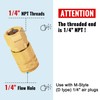 SUNGATOR 1/4'' Air Hose fittings, 10-Pack Brass 1/4 Inch NTP