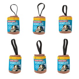 Lunatec® Odor-Free Kitchen Dishcloths. A Scrubber and scouring pad for All Surfaces. Safe for Non-Stick. (6-Pack)