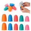 10 Pcs Rubber Fingers Tips for Sorting Papers, Reusable Rubber