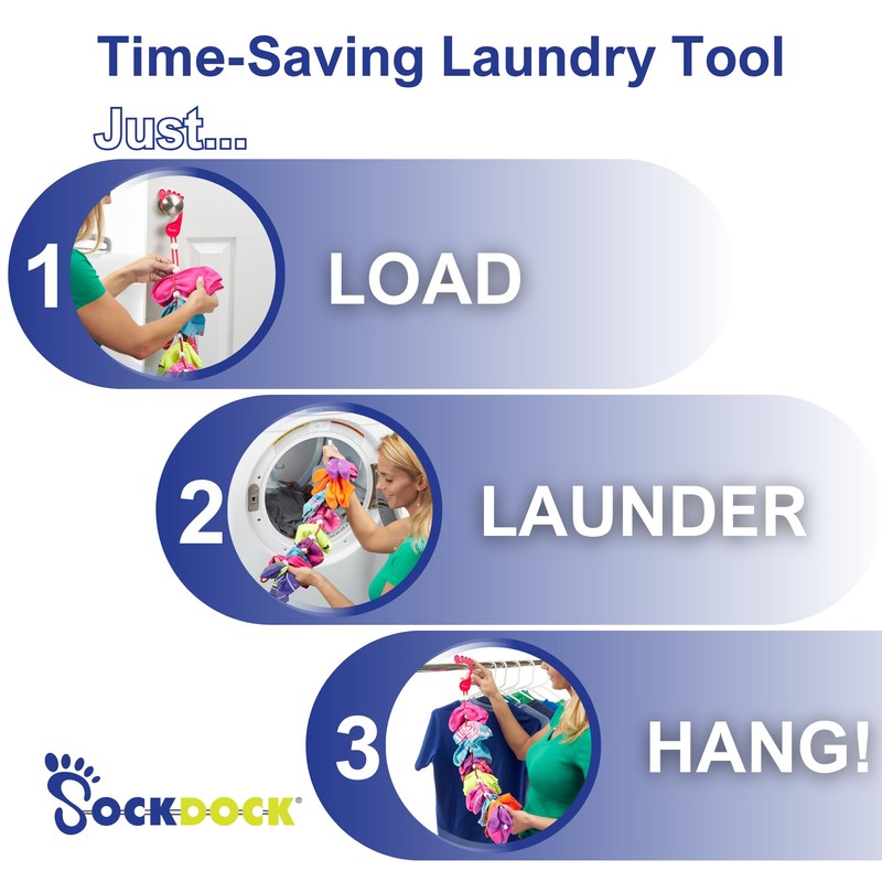 SockDock Sock Laundry Solution for Washing Drying & Storing Socks