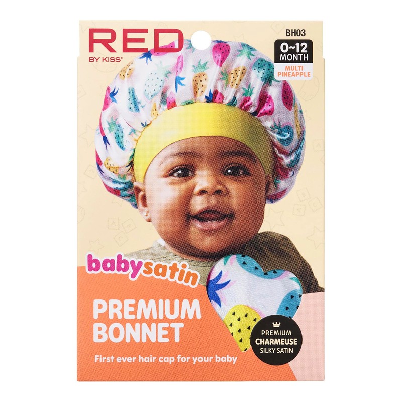Red by Kiss Baby Satin Bonnet Sleep Caps Hair Wraps