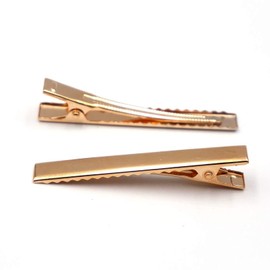LEISURE CLUB Hair Clips, Approx. 40 Pieces, 2.6 inches (65 mm), Hair Clips, Metal Fittings, Hair Accessories, Parts, Gold, DIY, Hobby, Commercial Use, Adults and Children (Gold 2.6 inches (6.5 cm)
