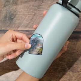 Lantern Press Sticker Yosemite National Park, California, Glacier Point and Half Dome, Die Cut Vinyl, (Waterproof Decal for Cars, Water Bottles, Laptops, Coolers), Small
