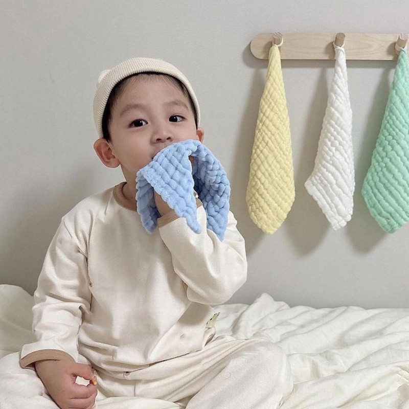 5PCS Cotton Kids Face Towels Good Absorbent Skin Friendly Reusable