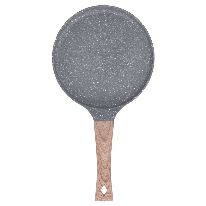 Flat Bottomed Pancake Pan Grey Aluminum Alloy Cooking Pan Non