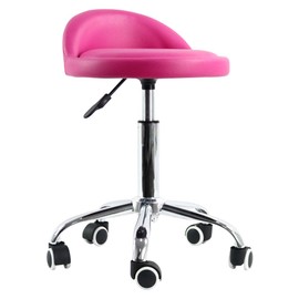 Massage Stool Adjustable Height Beauty Salon Nail Tattoo Stool Salon Stool Drafting Chair Rolling Stool Medical Stool spa Stool Swivel Stool (Rose Red)