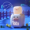 Cartoon Pig Alarm Clock Snooze Digital Alarm Clock with Night