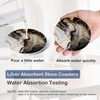 Black Gold Marble 6Pack Ceramic Drink Coasters,Quick-Absorb Stone Coasters with