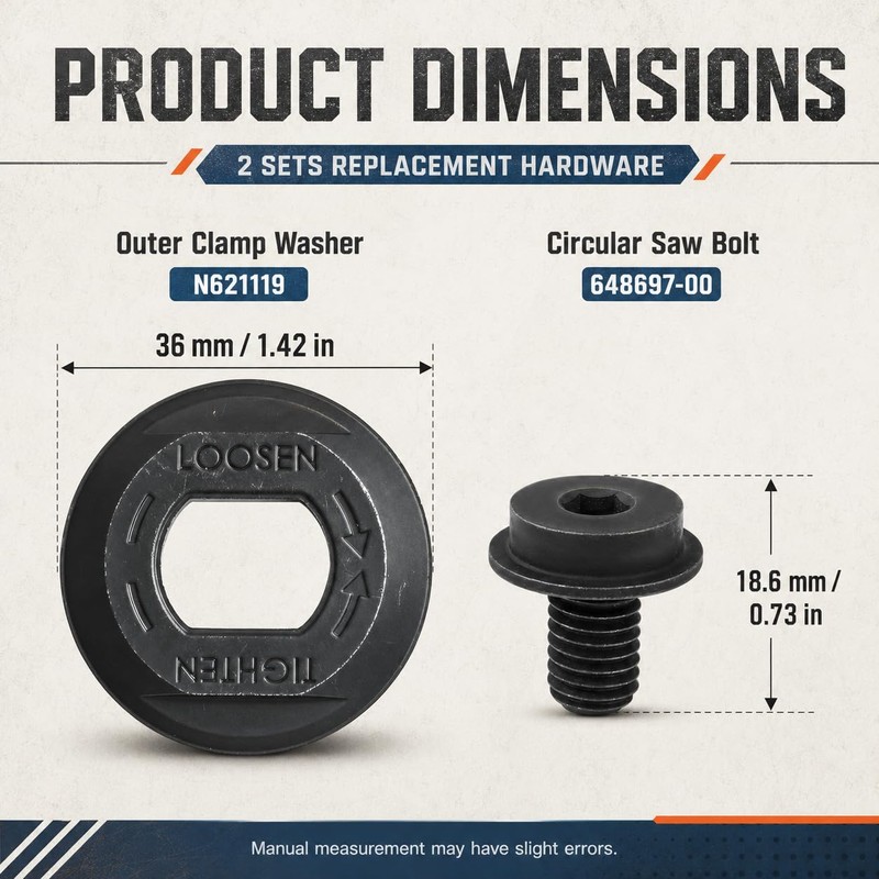 2 Sets N621119 & 648697-00 Steel Outer Clamp Washer &
