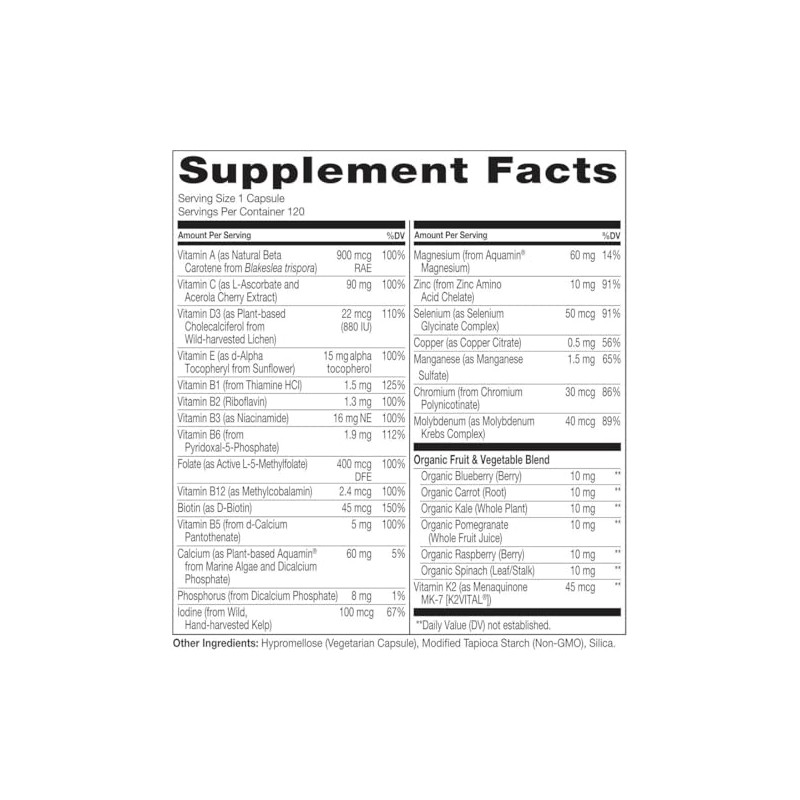 NATURELO One Daily Multivitamin for Women Over 50 | 120