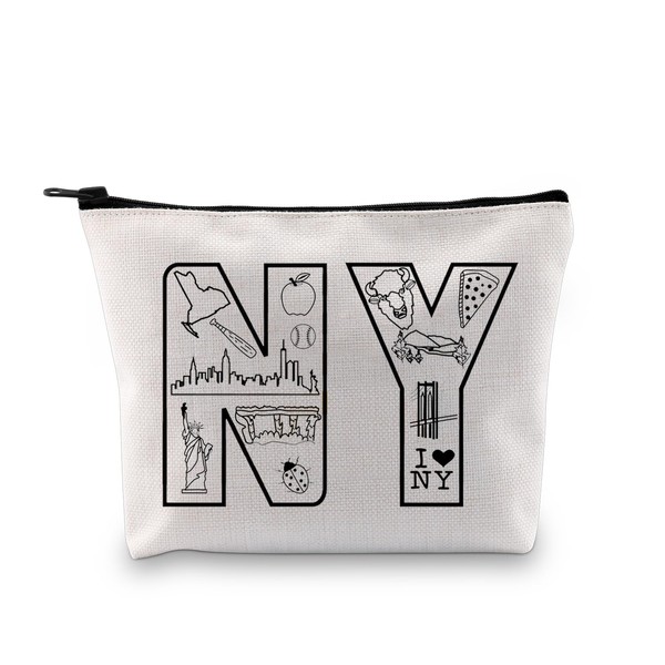 G2TUP New York Lover Gift I Love New York Makeup Bag New York City Cosmetic Bag New York Travel Souvenir Gift (I Love New York MB)