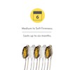 Nano-b Rainbow Pack of 4 Antibacterial Manual Toothbrushes【Gold & Bamboo