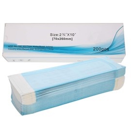 Wakects 200pcs Self Sealing Sterilization Pouches Disposable Dental Sterilization Pouches for Dental Tools Cosmetic Packaging Hospital 70x260mm