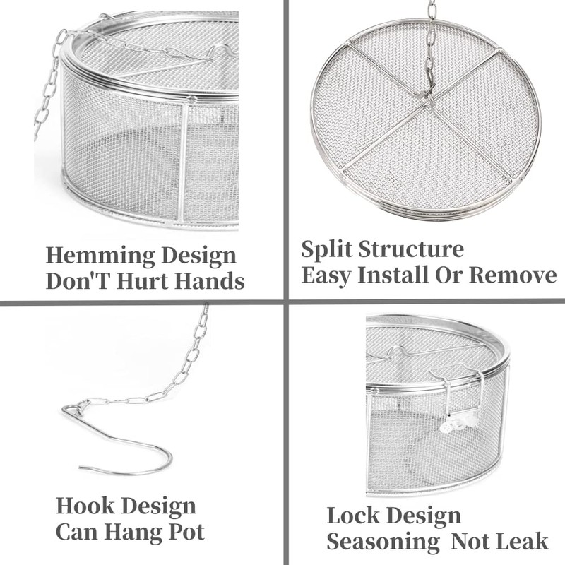 AUNMAS Seasoning Strainer, Stainless Steel Tea Mesh Tea Infuser Strainer