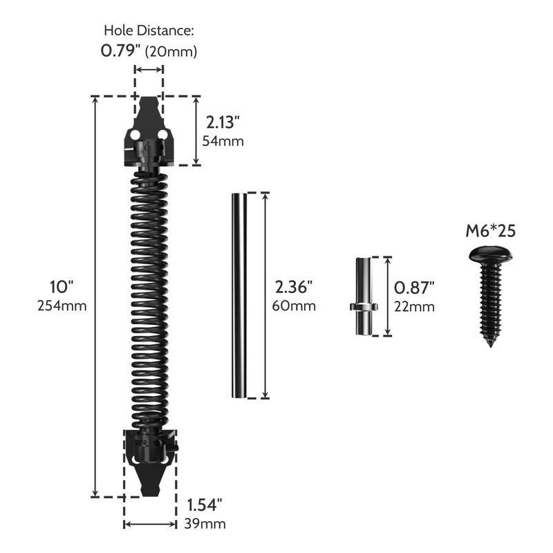 SANKEYTEW 14" Gate Spring Self Closing Heavy Duty Outdoor Door