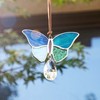 H&D HYALINE & DORA Indoor Butterfly Tiffany Style Stained Glass