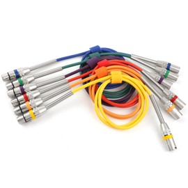 Disino 6 Pack 6.6ft Multi-Color XLR Microphone Cables, 3-Pin Balanced XLR Male to Female Patch Cables Mic Cord Snake Wire - 6.6 feet/2 Meters