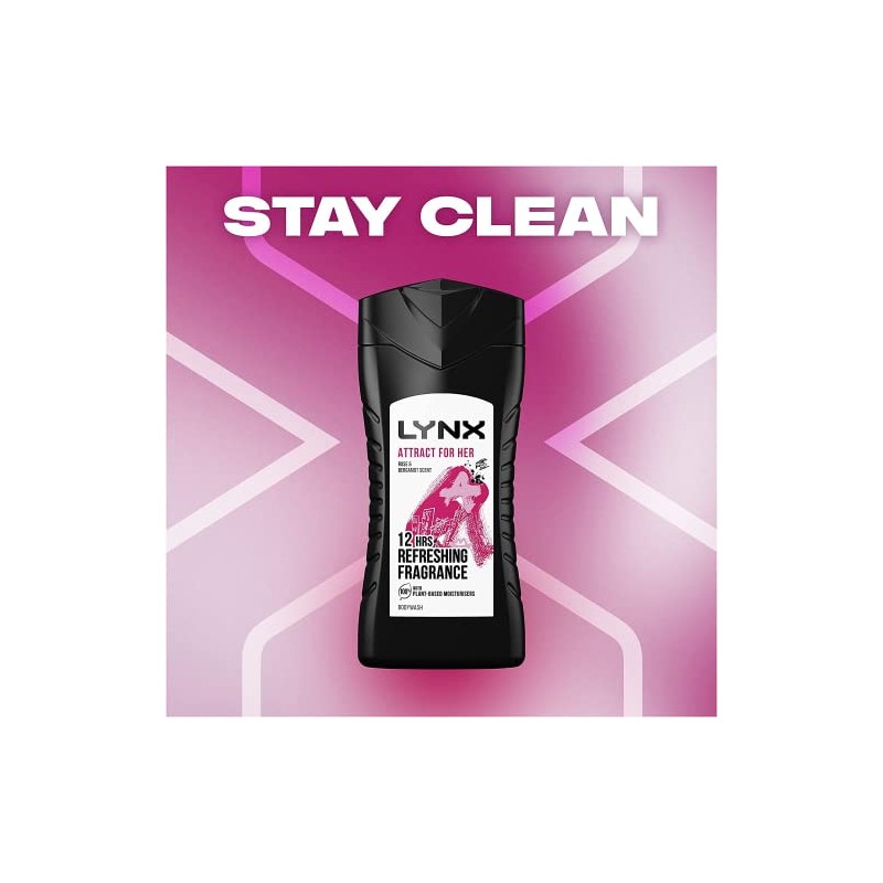 Pack of 3, Lynx Attract for Her Rose & Bergamot
