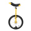 Jiabailie 16 Inch Wheel Chrome Unicycle with Manganese Steel Aluminum Alloy Rim Adjustable Seat Leakage Protection Mute Bearing for Adults Kids Outdoor Sports Fitness Exercise Cycling (Yellow)