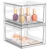 SpaceHacks SpaceHacks 2 Pack Stackable Plastic Makeup Organizer Drawers, Acrylic