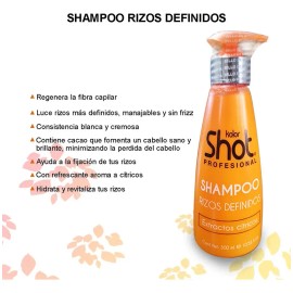 Shampoo Rizos Definidos Sin Sal Con Aceite De Coco Para Cabello Rizado y Ondulado