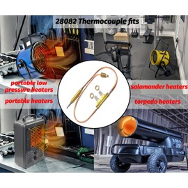104146-02 104146-01 18inch Thermocouple Fits Reddy Remington Master Dayton Master Reddy Desa LP Heater for MH35FALP / MS35FALP Compatible 27933 28082 Heater Thermocouple