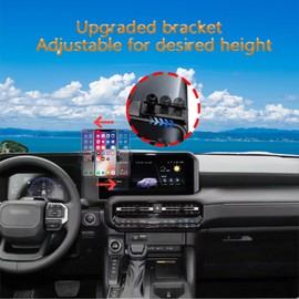Kiopsom Car Phone Holder for 2024+ Toyota Prado Phone Mount Hands Free 360 Degree Rotation，Compatible for All Phones