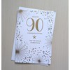 Age 90 Birthday Card - Mens Male Script 90th- Size: