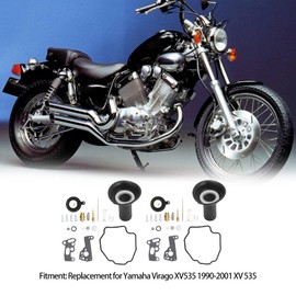 KIMISS Carburettor Rebuild Fix Kit Carb Overhaul, Motorcycle Carburettor Overhaul Set Replacement for Virago XV535 1990-2001